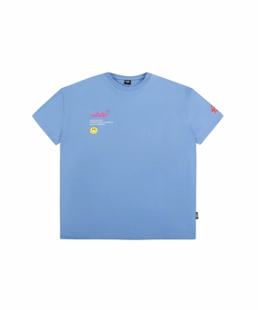 Calm Wave WNDRR Illegible Box Fit Tee (Air Blue)