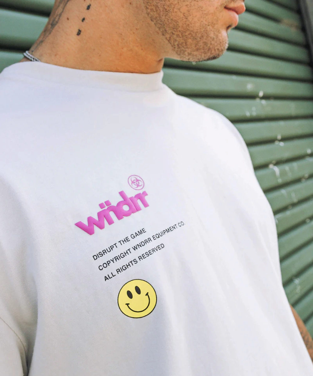 WNDRR Illegible Box Fit Tee (Cement Grey) Flash Core