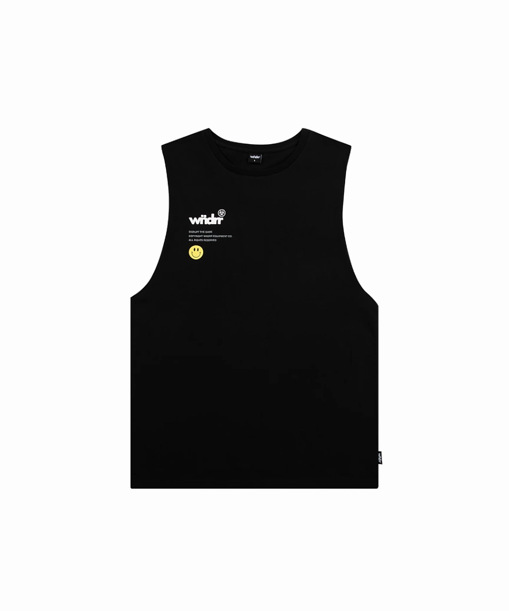 WNDRR Illegible Muscle Top (Black) Holiday Ease