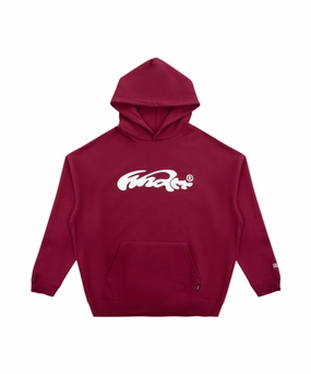 EcoFriendlyDye WNDRR Influx Heavy Weight Hood Sweat (Blood Red)