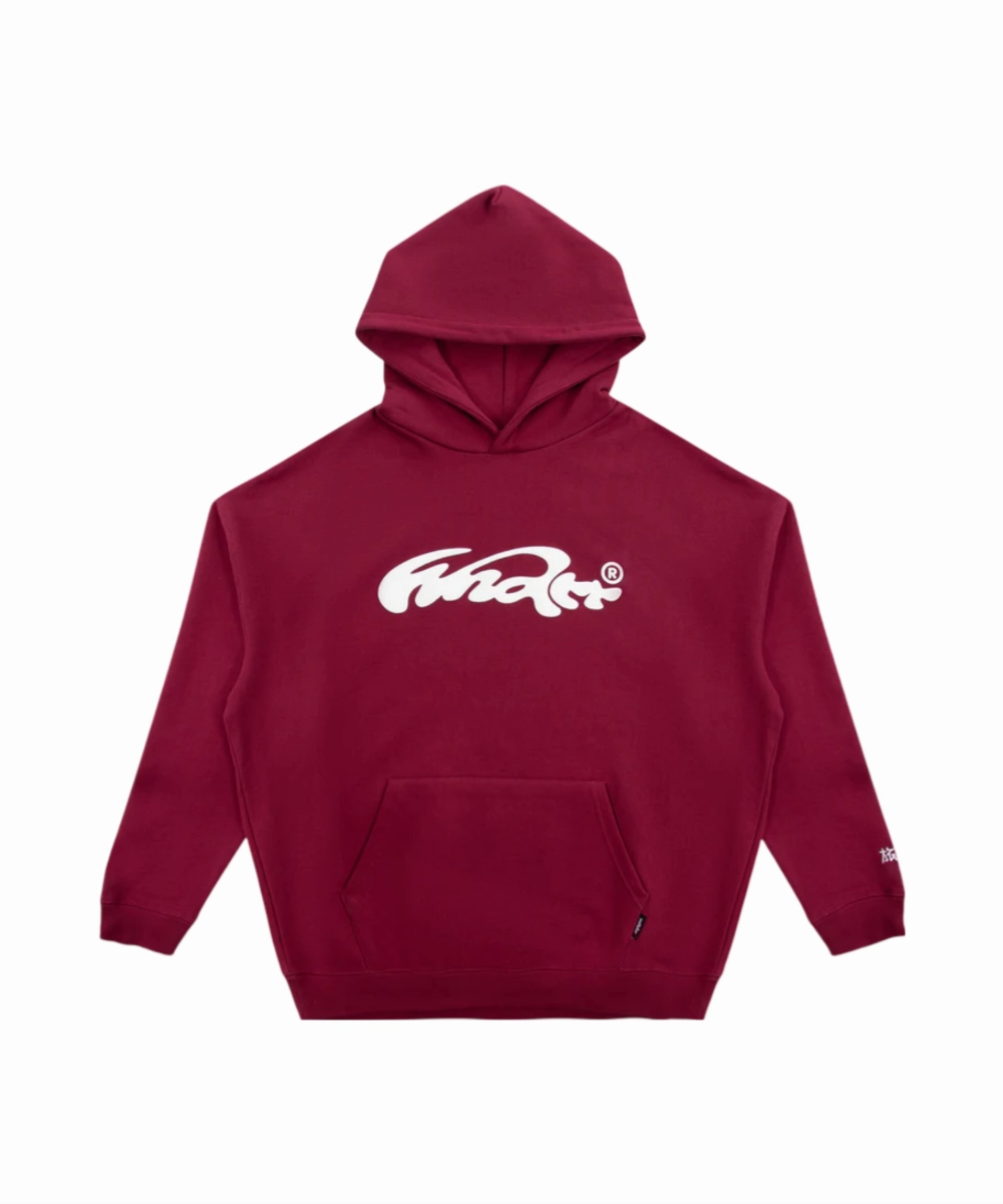 EcoFriendlyDye WNDRR Influx Heavy Weight Hood Sweat (Blood Red)