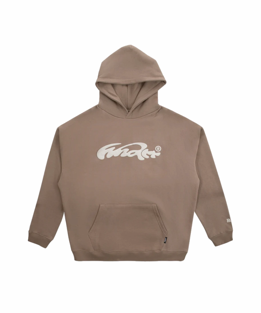 Push Edge Dream Base WNDRR Influx Heavy Weight Hood Sweat (Taupe)