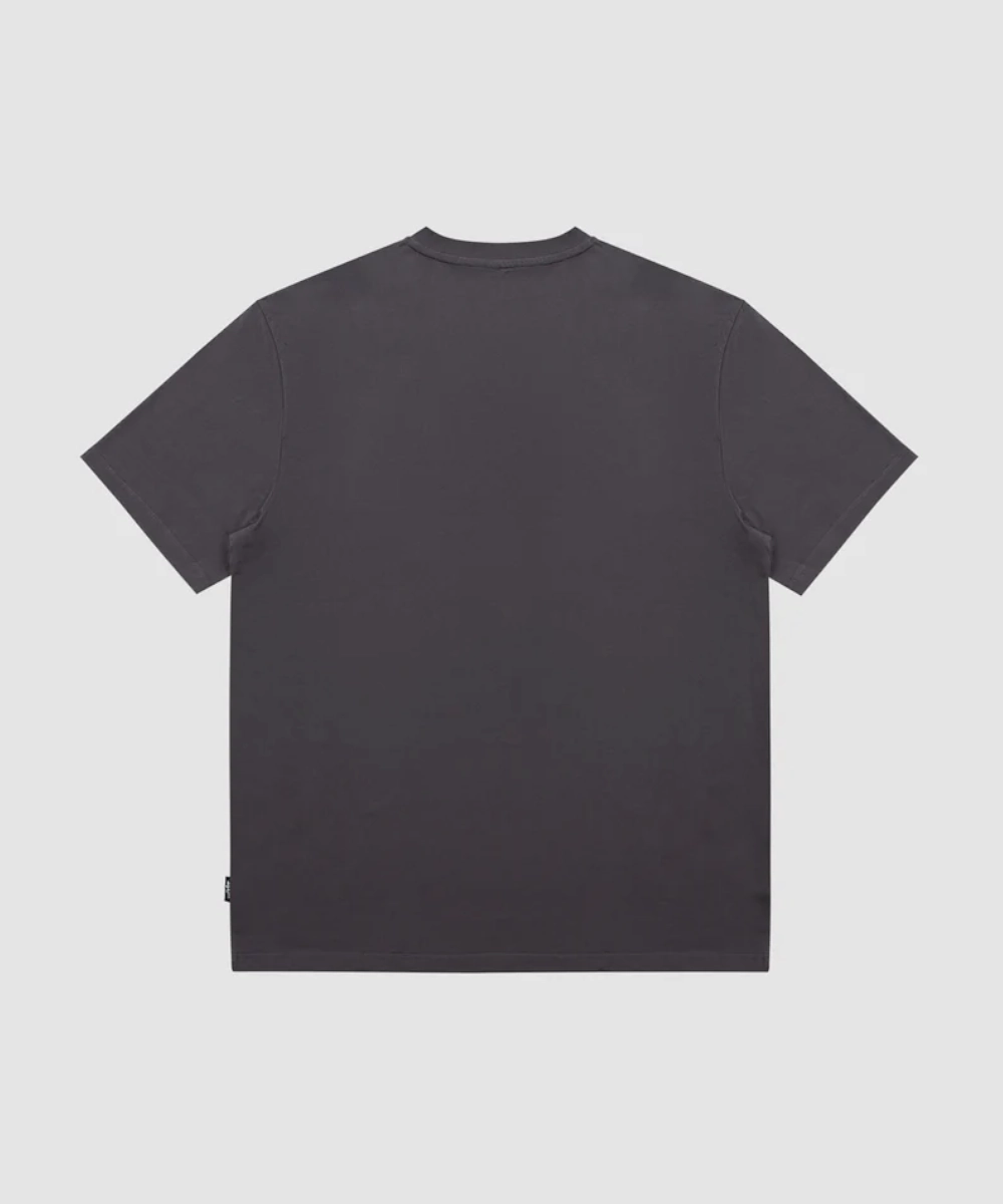 WNDRR Italic Box Fit Tee (Charcoal) AntiBacterialTreatment Breathable Lining