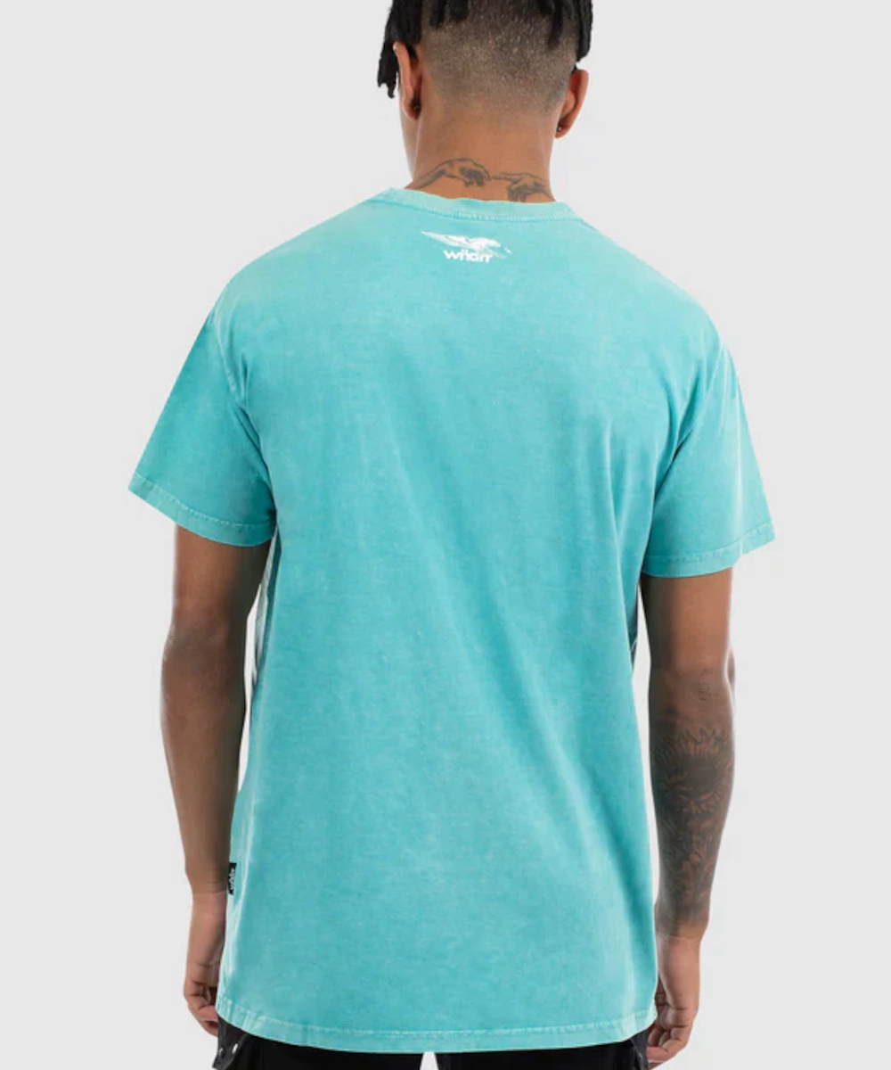 WNDRR Mustang Custom Fit Tee (Washed Teal) EcoCertifiedTextile