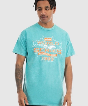 WNDRR Mustang Custom Fit Tee (Washed Teal) UVProtectionFinish Princess Glow