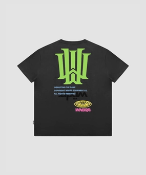 WNDRR Obscure Box Fit Tee (Faded Black) Art Mood