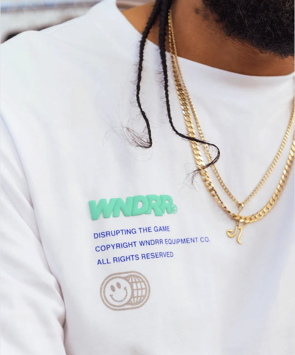 WNDRR Obscure Box Fit Tee (White) AntiPilling Fabric