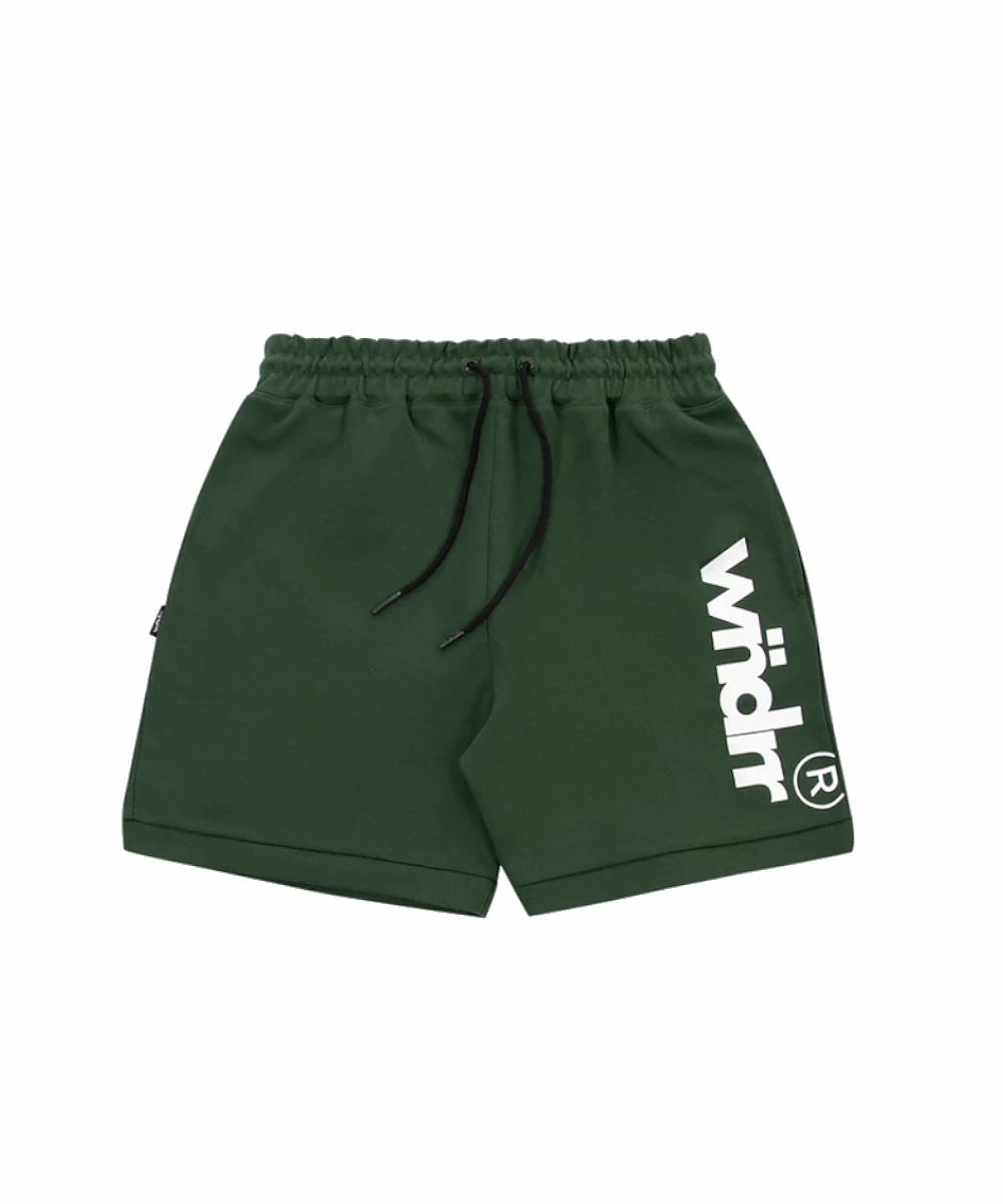 NonIrritatingSeams AbrasionResistant Material WNDRR Offcut Tech Trackshort (Forest Green)