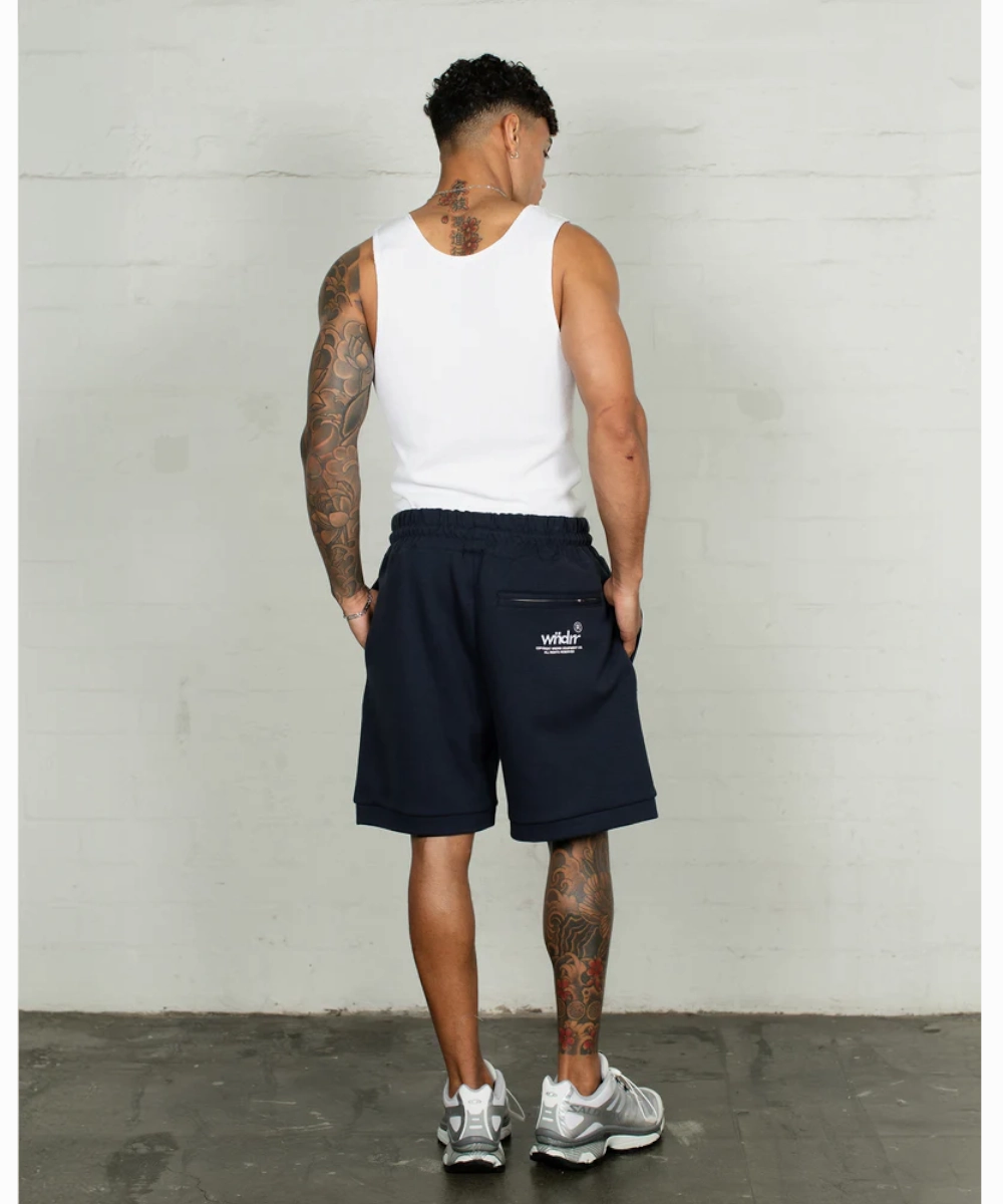 WNDRR Offcut Tech Trackshort (Navy) Warm Base Day Off