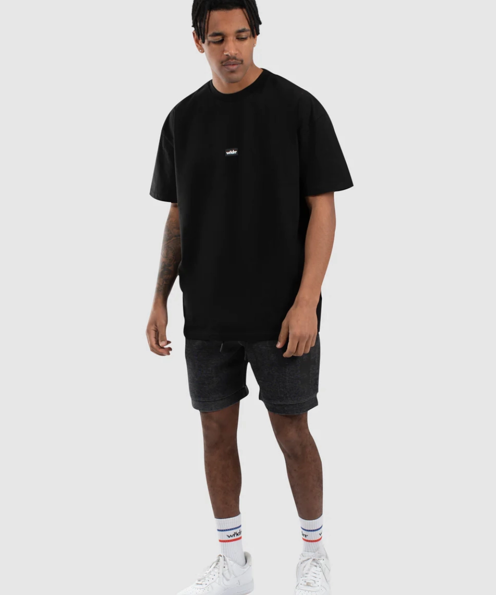 WNDRR Offcut Tech Trackshort (Washed Black) ChafeResistant Seams