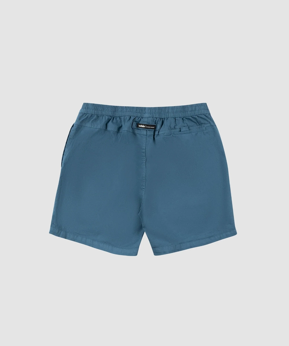 Layered Hem Details Organic Cotton WNDRR Offend Beach Short (Blue)