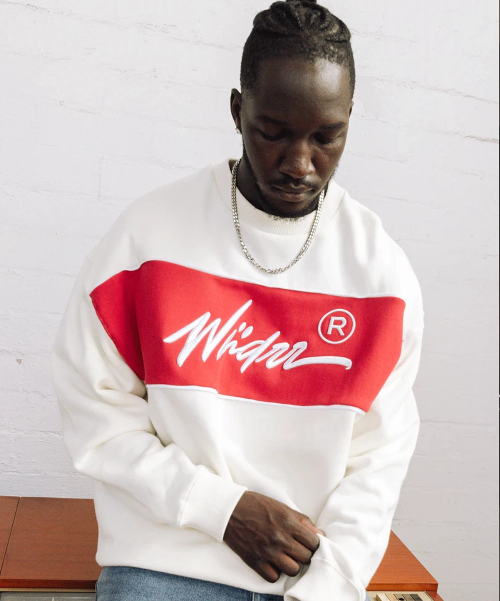 casual fun Stretch Ease WNDRR Offend Crew Sweat (Off White/Red)