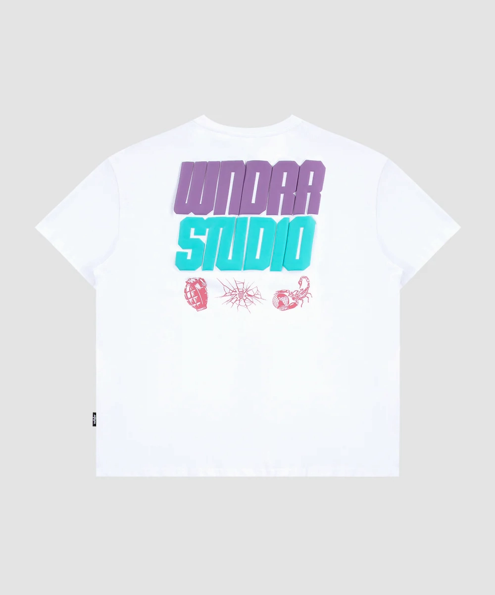 WNDRR Opponent Box Fit Tee (White) Rain Fit Speed Soul