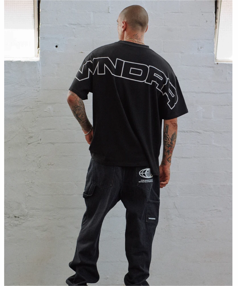 WNDRR Patron Heavy Weight Tee (Black) Active Ease AntiStaticMaterial