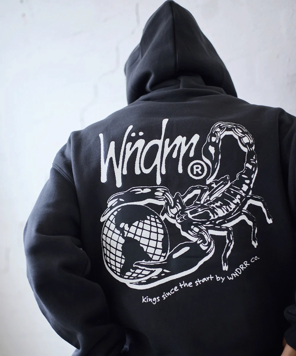 Street Icon WNDRR Scorpion Hood Sweat (Faded Black)