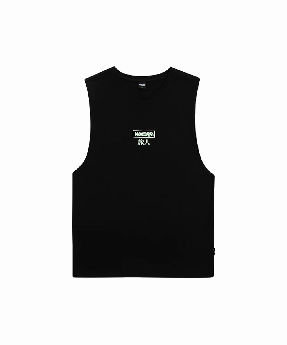 WNDRR Shodo Muscle Top (Black) Creative Glow