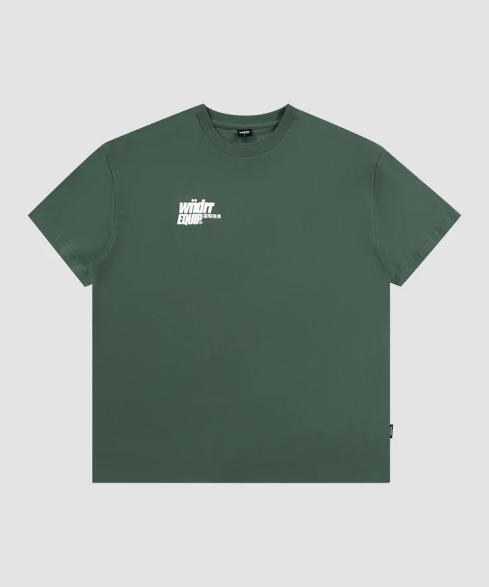 WNDRR Slant Box Fit Tee (Dark Green) fresh start Winner Vibe