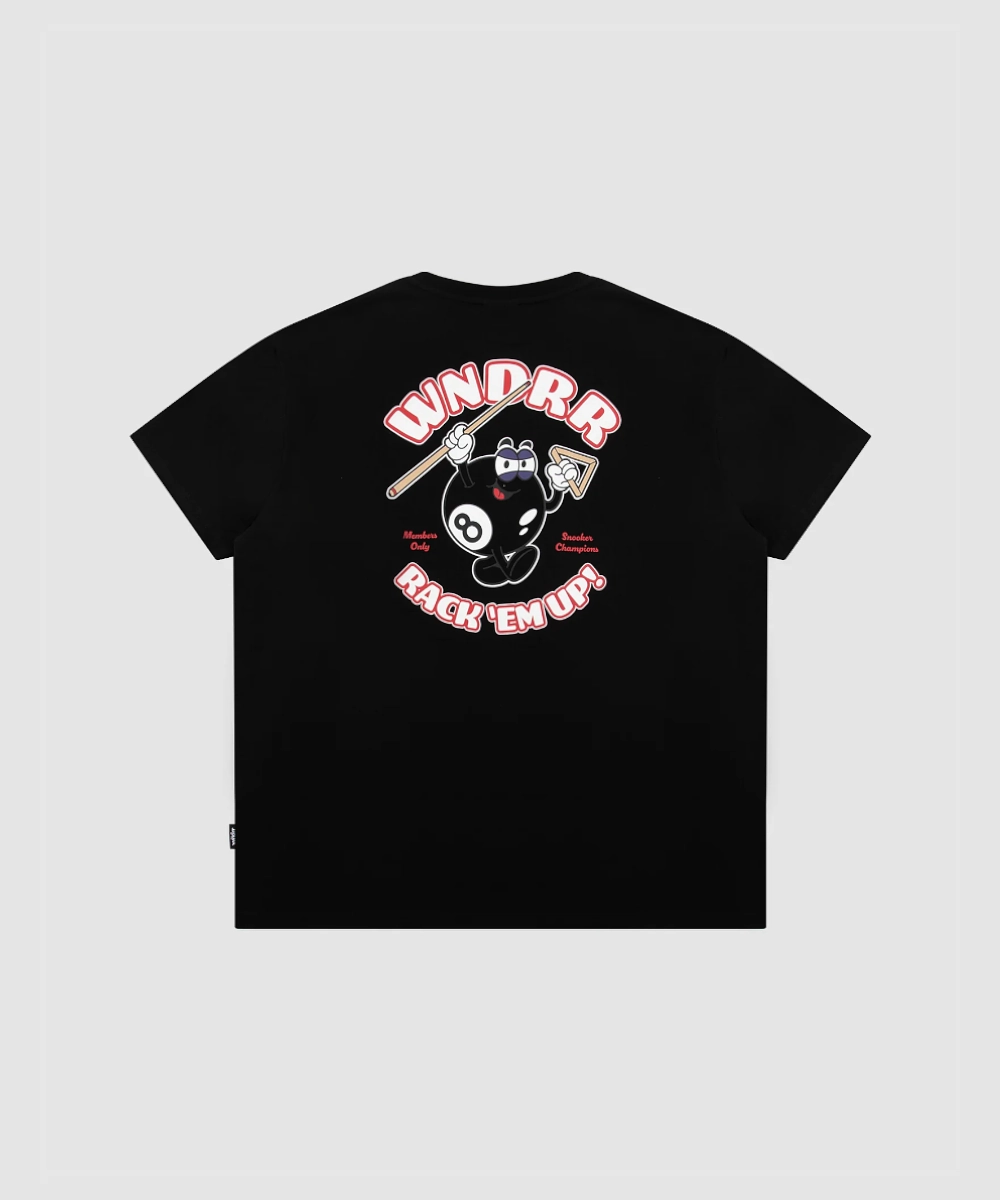 WNDRR Snooker Box Fit Tee (Black) Reflective accents