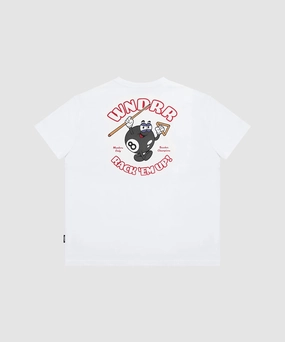 WNDRR Snooker Box Fit Tee (White) FlexibleNeckline Elite Vibe
