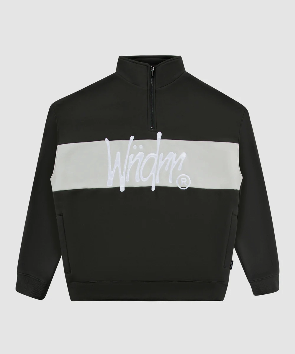 WNDRR STARTER PANEL 1/4 ZIP SWEAT (INK) Quiet Charm Legend Glow