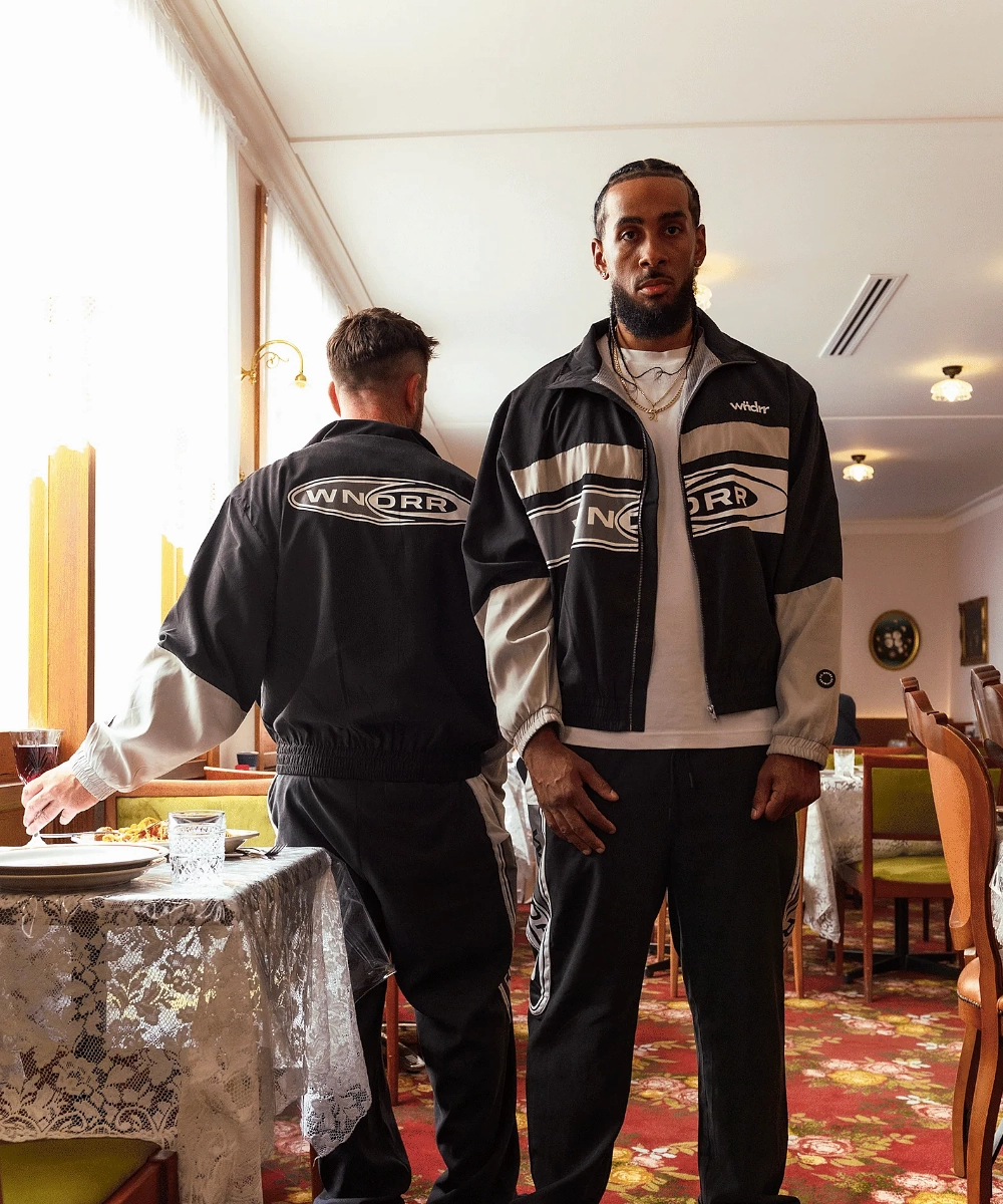 WNDRR Station Sport Jacket (Black/Grey) Urban Chic