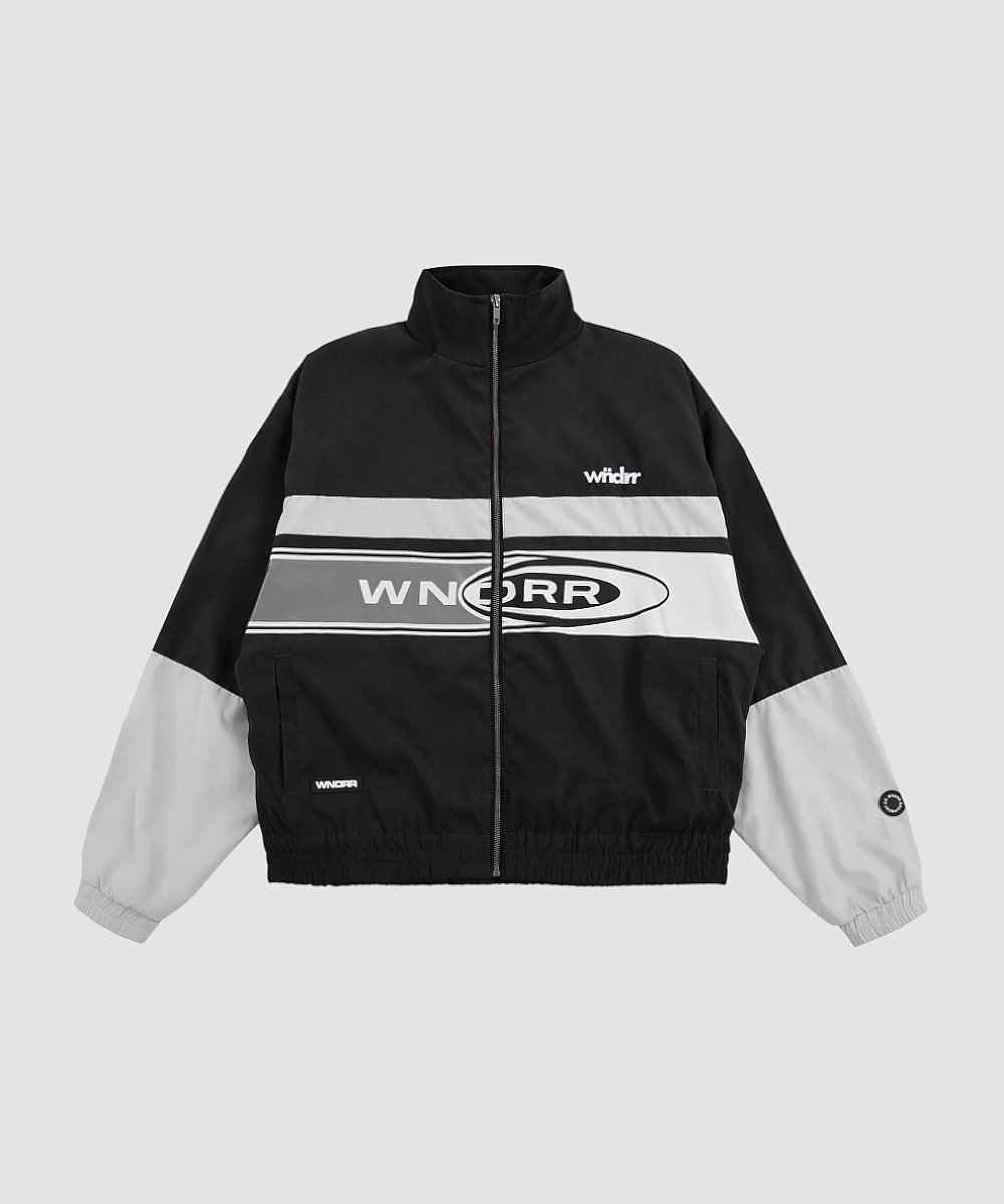 QuickDrying Material AntiStaticMaterial WNDRR Station Sport Jacket (Black/Grey)