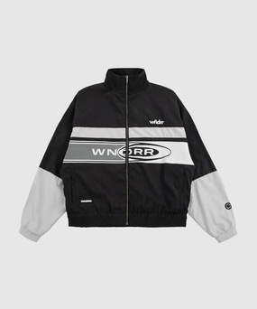 QuickDrying Material AntiStaticMaterial WNDRR Station Sport Jacket (Black/Grey)