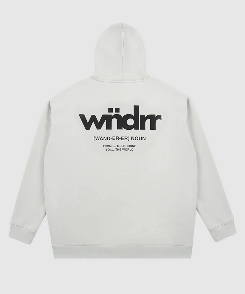 AbrasionResistant Fabric WNDRR The World Hood Sweat (Oyster)