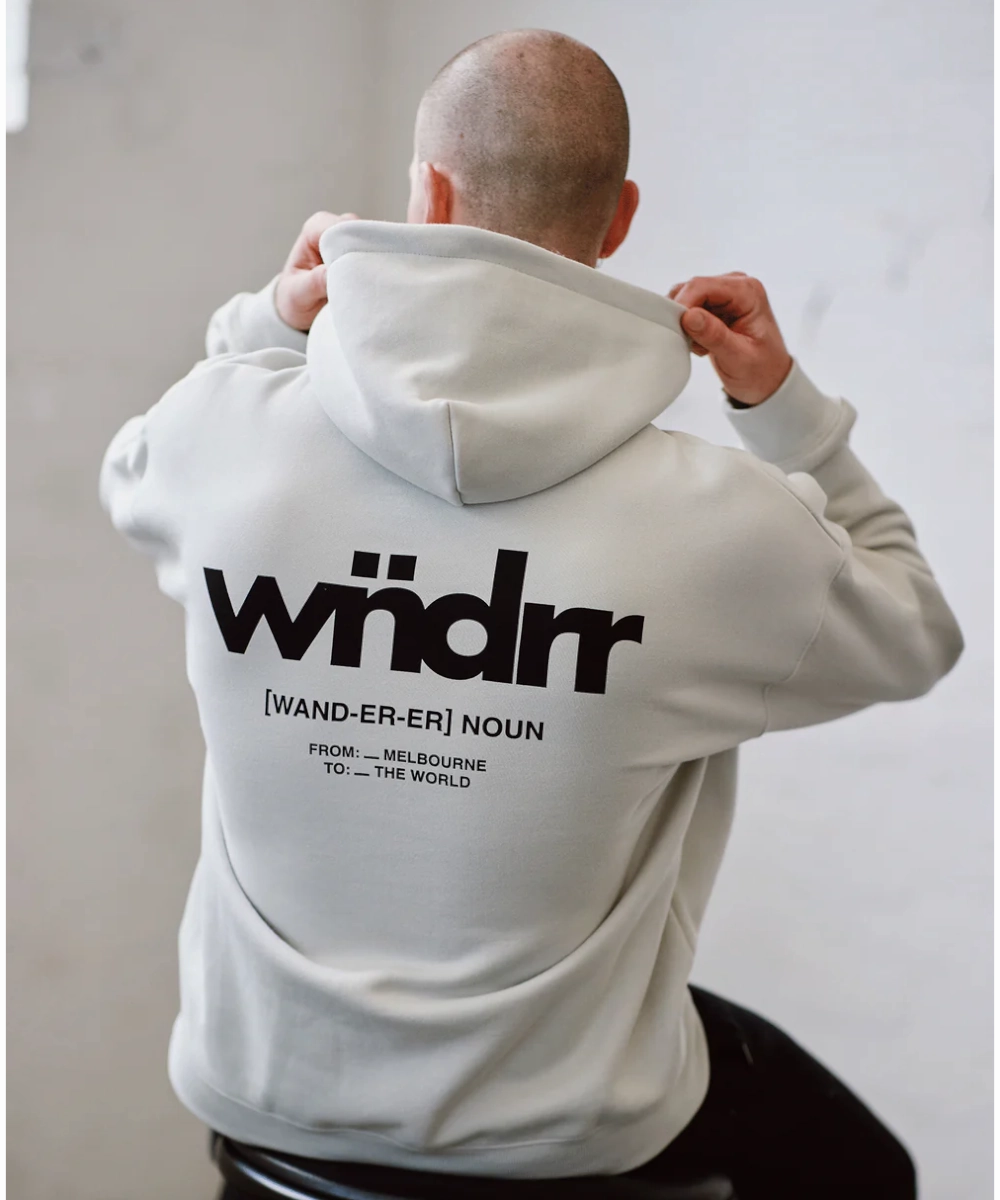 yoga mode Polish Core WNDRR The World Hood Sweat (Oyster)