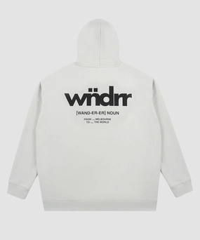 AbrasionResistant Fabric WNDRR The World Hood Sweat (Oyster)