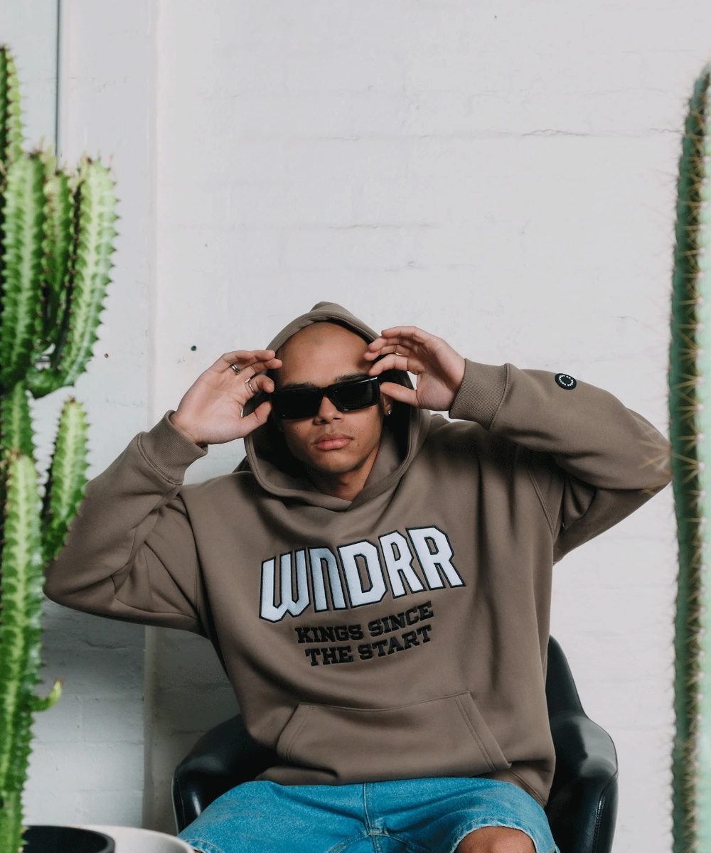 WNDRR Unrivalled Hood Sweat (Taupe) Travel Core Matte Tone