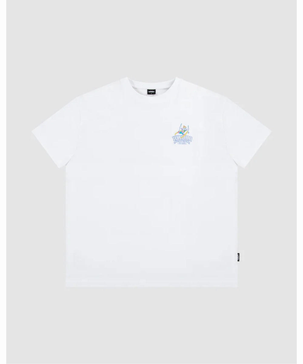 Commute Ease Music Mood WNDRR Winter Sports Box Fit Tee (White)