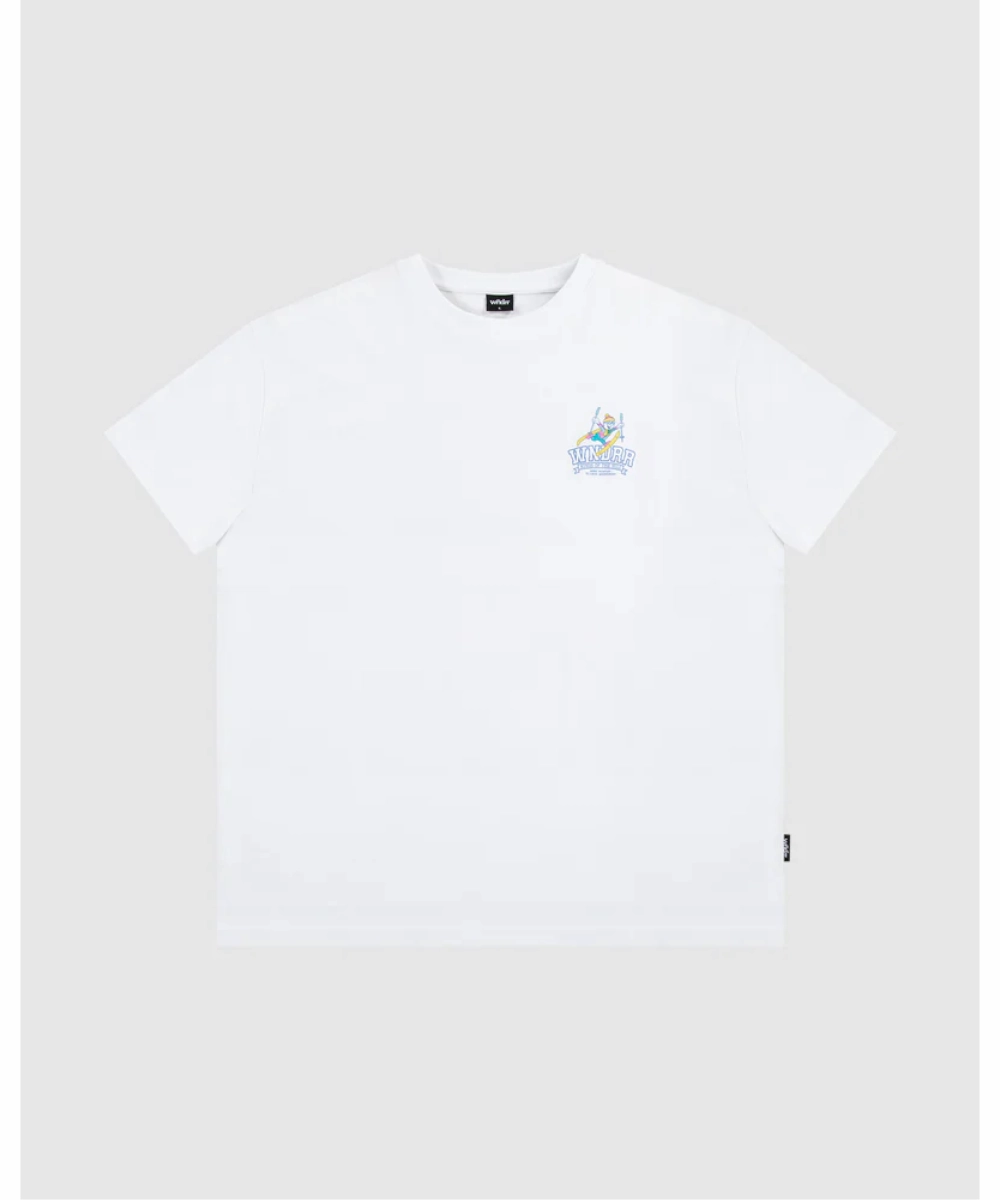 WNDRR Winter Sports Box Fit Tee (White) Breathable mesh