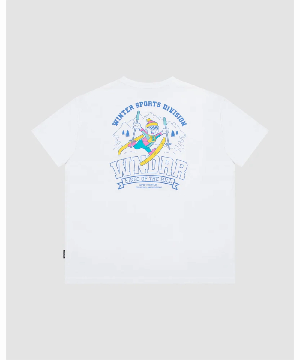 elastic waistband Flow Core WNDRR Winter Sports Box Fit Tee (White)