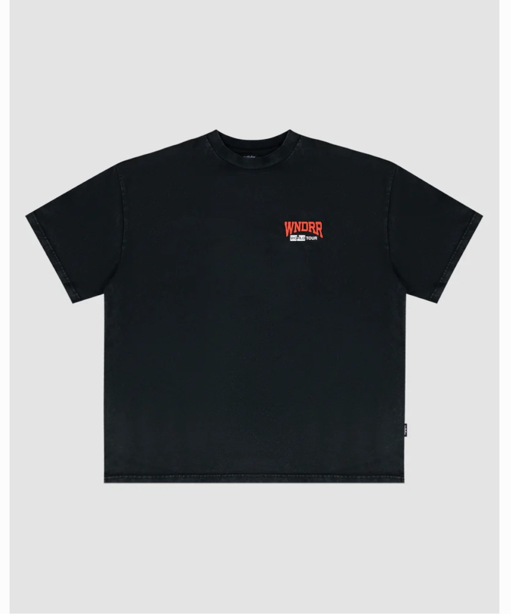 AntiStatic Cloth SmoothZipper WNDRR World Tour Heavy Weight Tee (Washed Black)