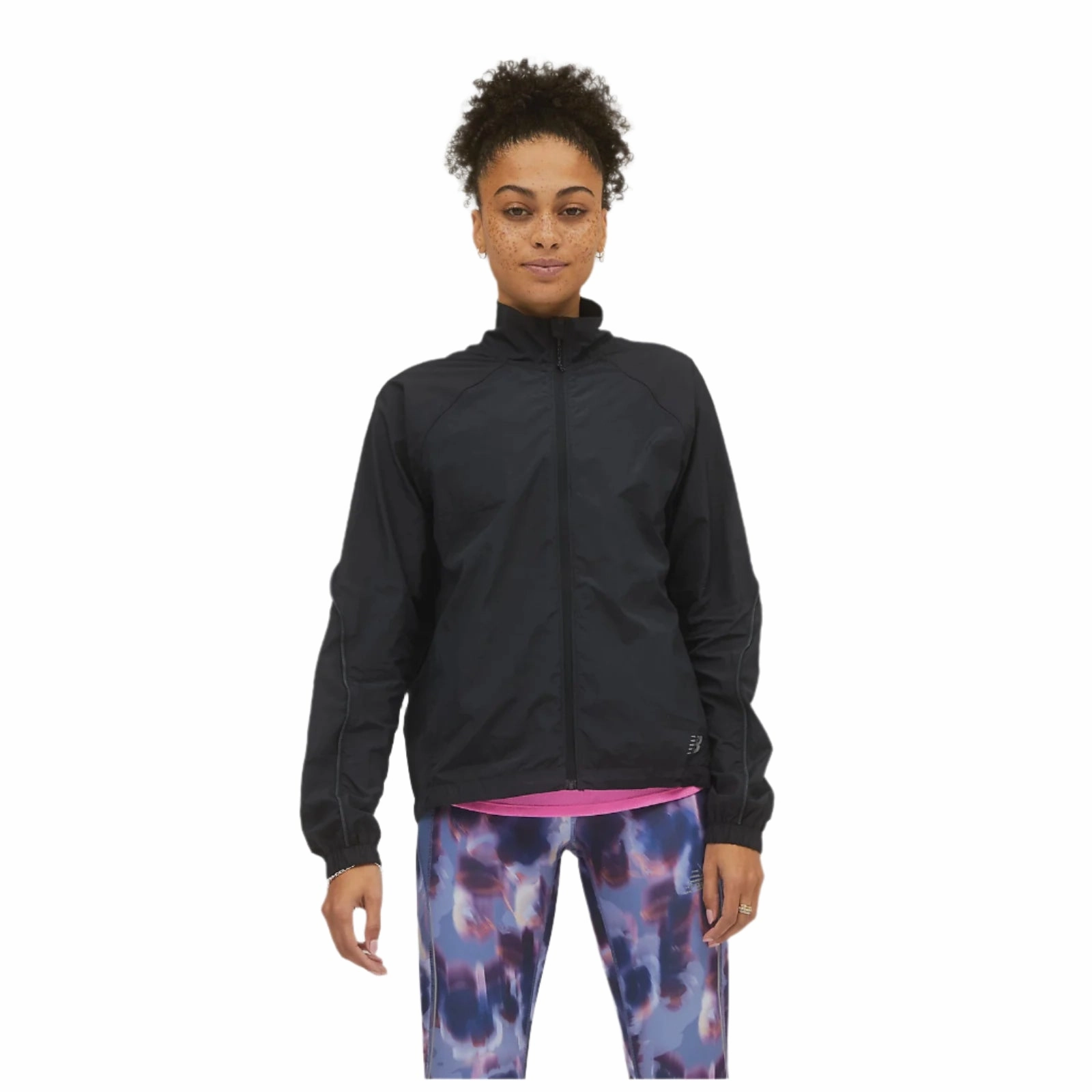BreathableMesh Woman's Impact Run Packable Jacket - BLACK