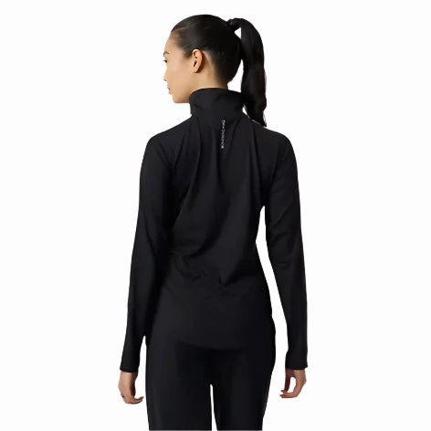 Women's Accelerate Half Zip - Black Ribbed Hemline Reverseble Design