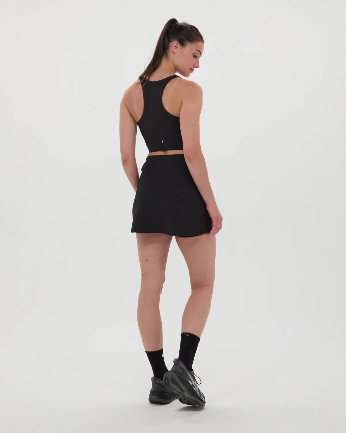FourWayStretch Women's Cadence Scoop Neck Run Dress Black