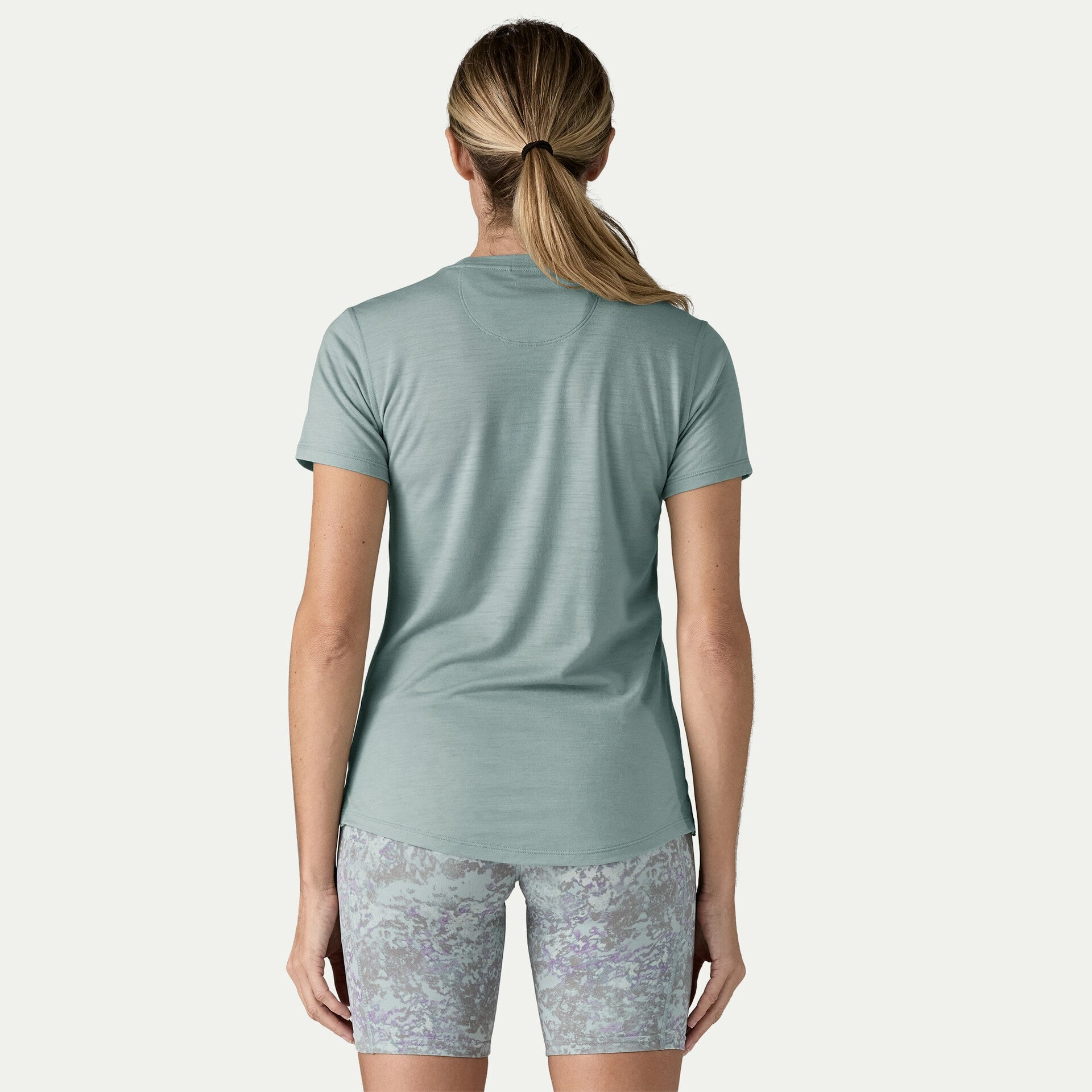 NonIrritating Dance Flow Women's Capilene Cool Merino Blend Tee Thermal Blue