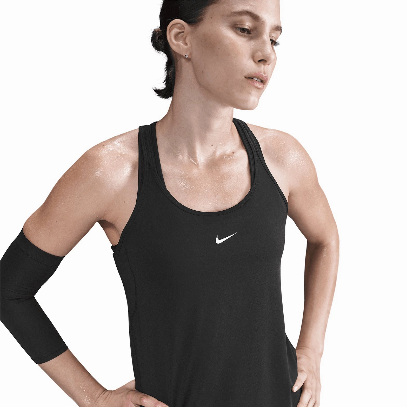 Seamless Sleeve Construction Wool Fit Women's Dri-FIT One Classic Strappy Tank Black / White