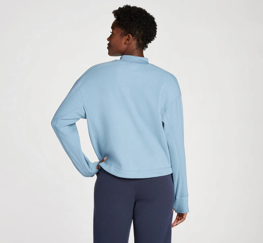 Minimalist Cuff Loose Sweater Women's Fleece Crew