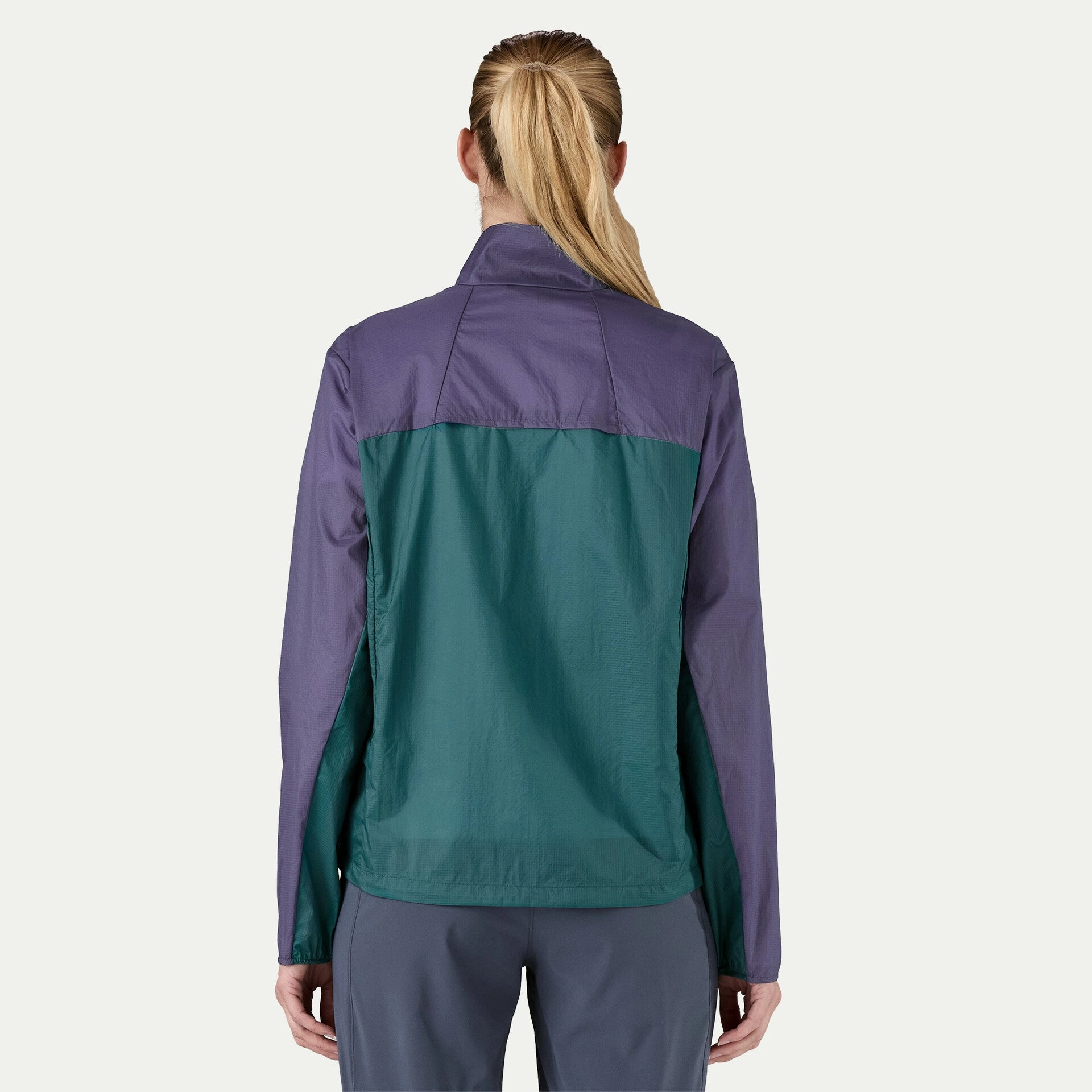 Women's Houdini Stash 1/2 Zip Jacket Wetland Blue / Solstice Purple SnagFree Surface