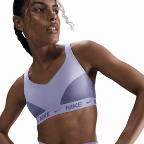 Women's Indy High-Support Sports Bra Lilac Ice / Dusty Amethyst AntimicrobialTreatment Glitter Glow