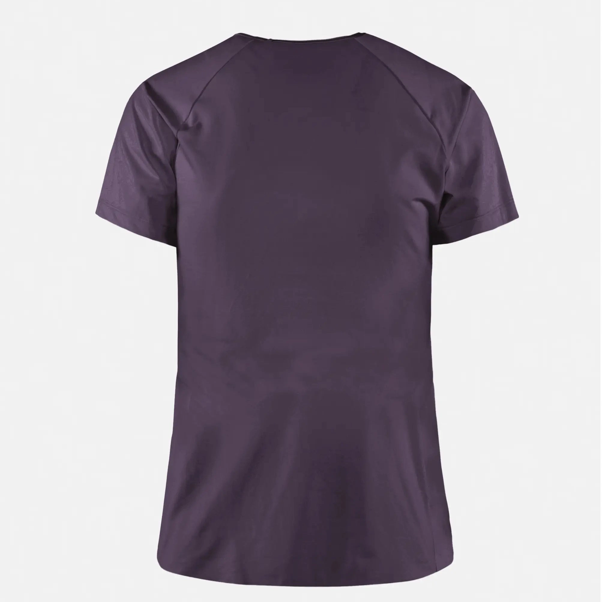 EcoFriendlyTextiles ElasticWaistband Women's Lightweight Fitted Tee Plum