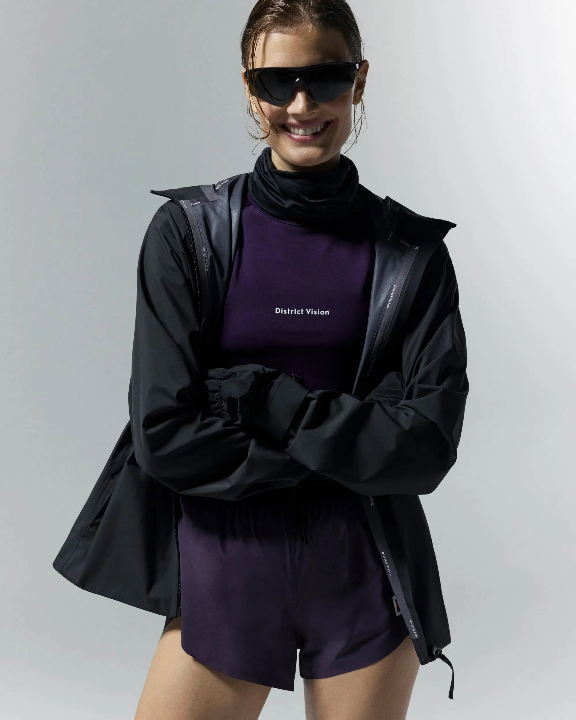 Women's Lightweight Fitted Top Plum Run Core Focus Mood