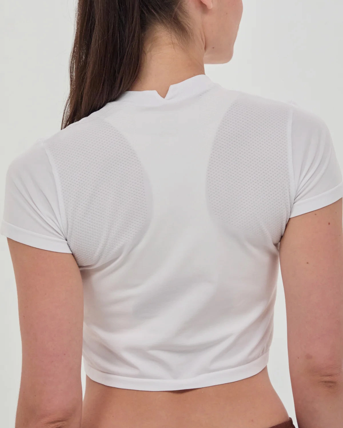 River Core Women's Mercury Seamless Crop Tee White