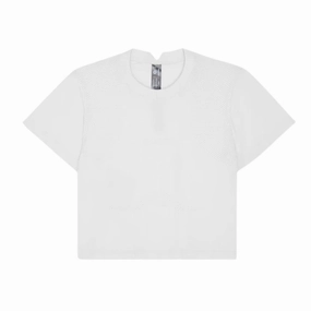 Women's Mercury Seamless Crop Tee White Gentle Power