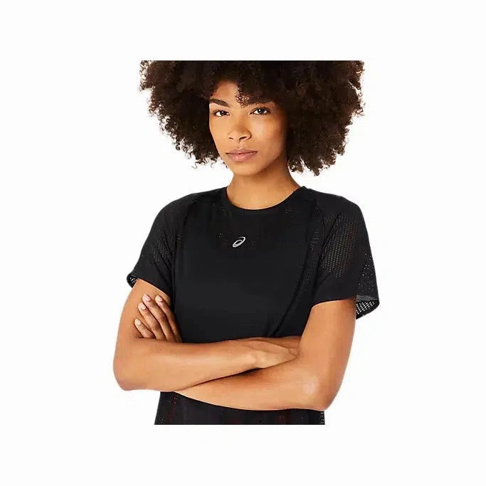 Torsion Support Structure Recycled Fiber Blend Women's Metarun Short Sleeve Top