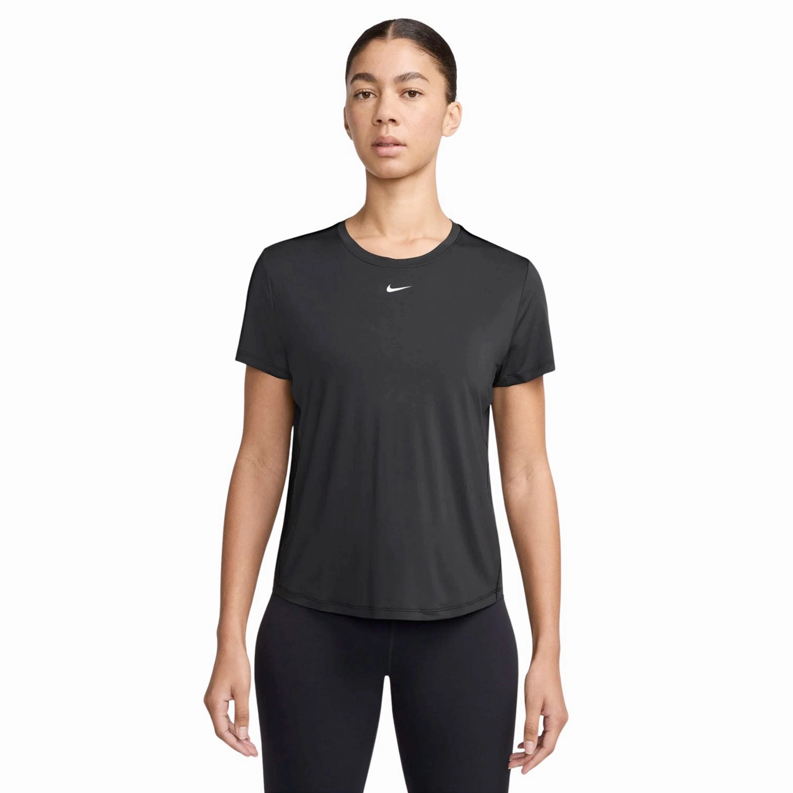 Women's One Dri-FIT Classic Tee Black / White StretchFree
