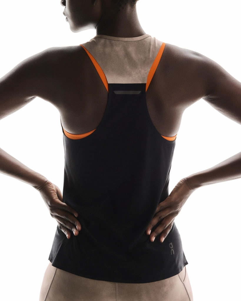 Women's Performance Tank AOP Cinder Joyful Mood Adjustable Straps